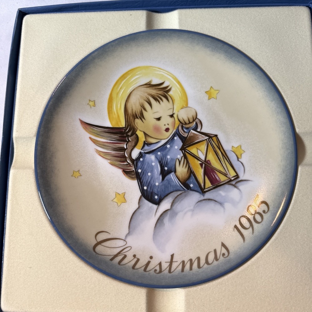 Hummel Christmas 1985 Angel Porcelain German Round Collector Plate Schmid